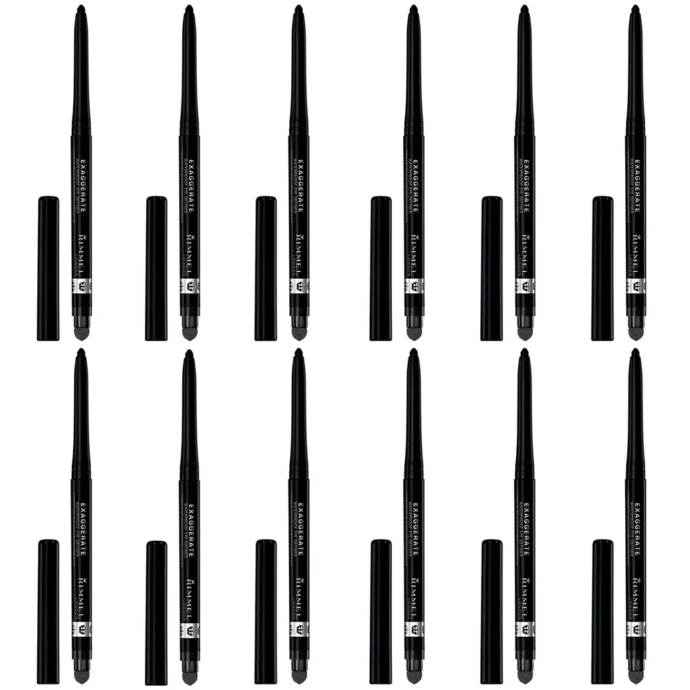 Pack of (12) Rimmel Exaggerate Waterproof Eye Definer Dark 0.009 Ounces