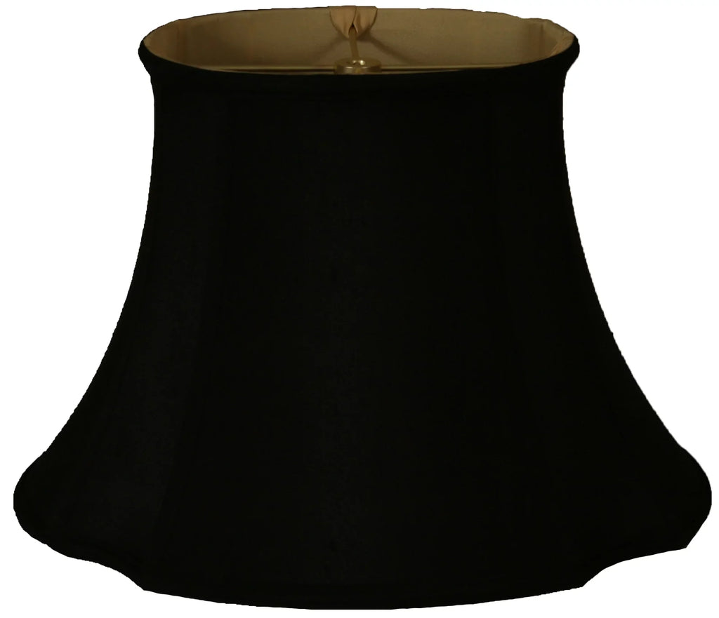 Royal Designs 17" Oval Inverted Corner Lamp Shade Ebony