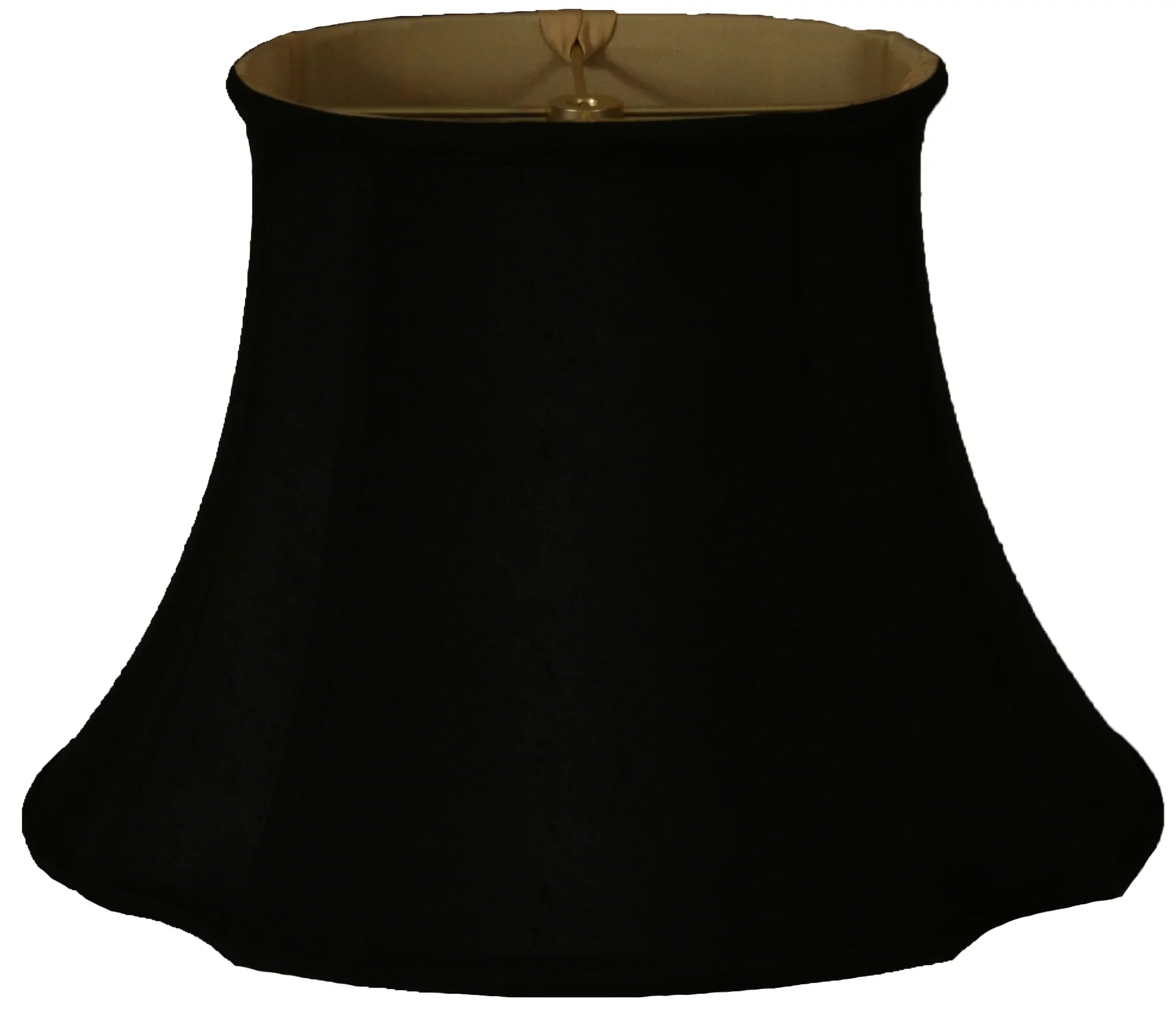 Royal Designs 17" Oval Inverted Corner Lamp Shade Ebony