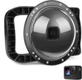 Dome Port for GoPro Hero 12 Jet 11 Jet 10 Ebony 9 Ebony Two Handles Dome Lens Builted-in