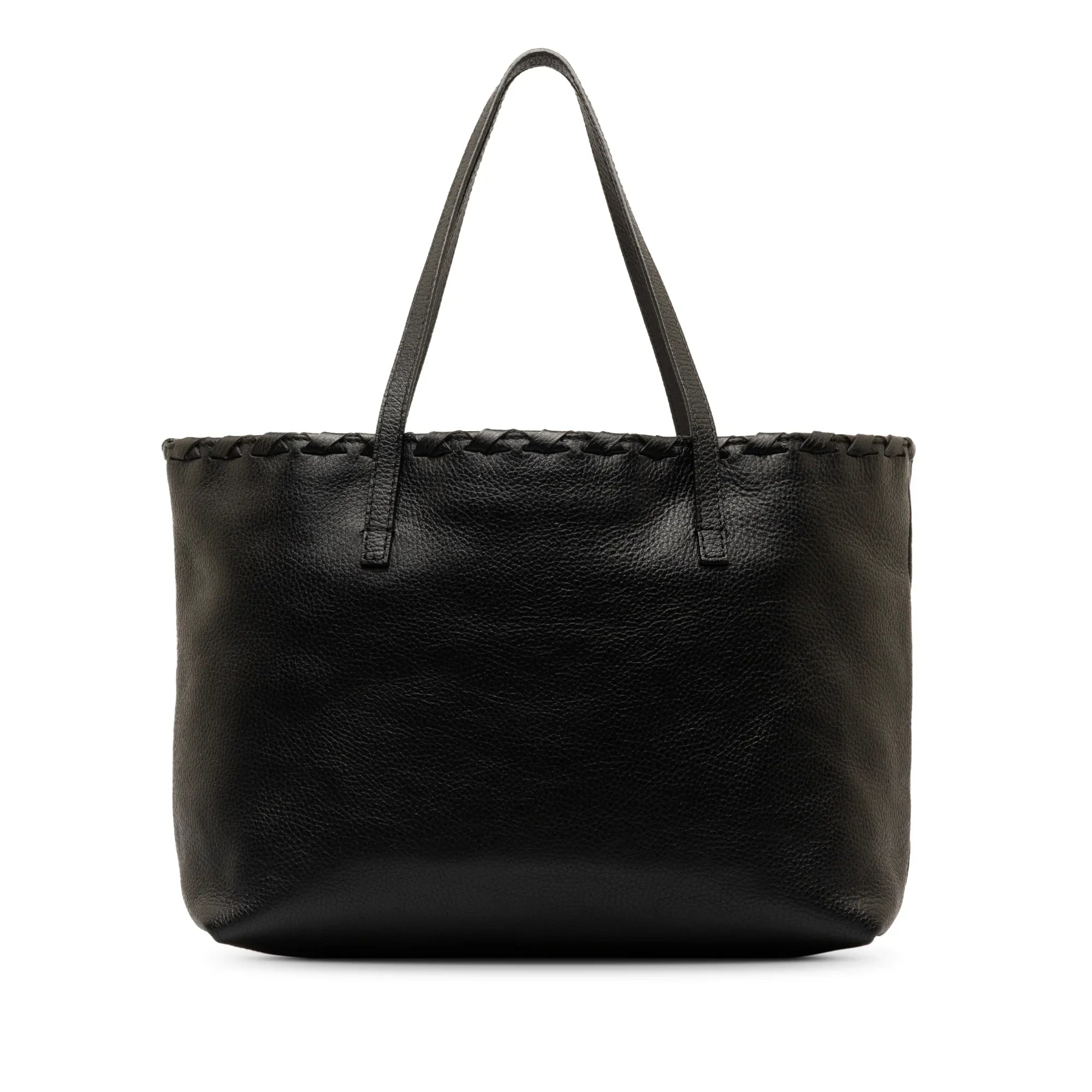 Pre-Owned Authenticated Gucci Bamboo Tassel Tote Calf Leather Jet Tote Bag Unisex (Good)