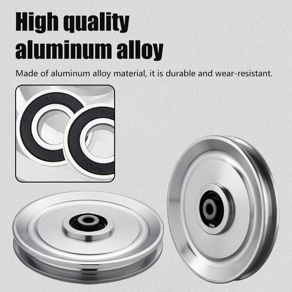1Pack 120mm/4.72in Universal Nylon Bearing Pulley Wheel Replace for Gym Equipment Part Cable Merchine, Universal Wearproof Abration Bearing, Gym Equipment and Garage Door Pulley System