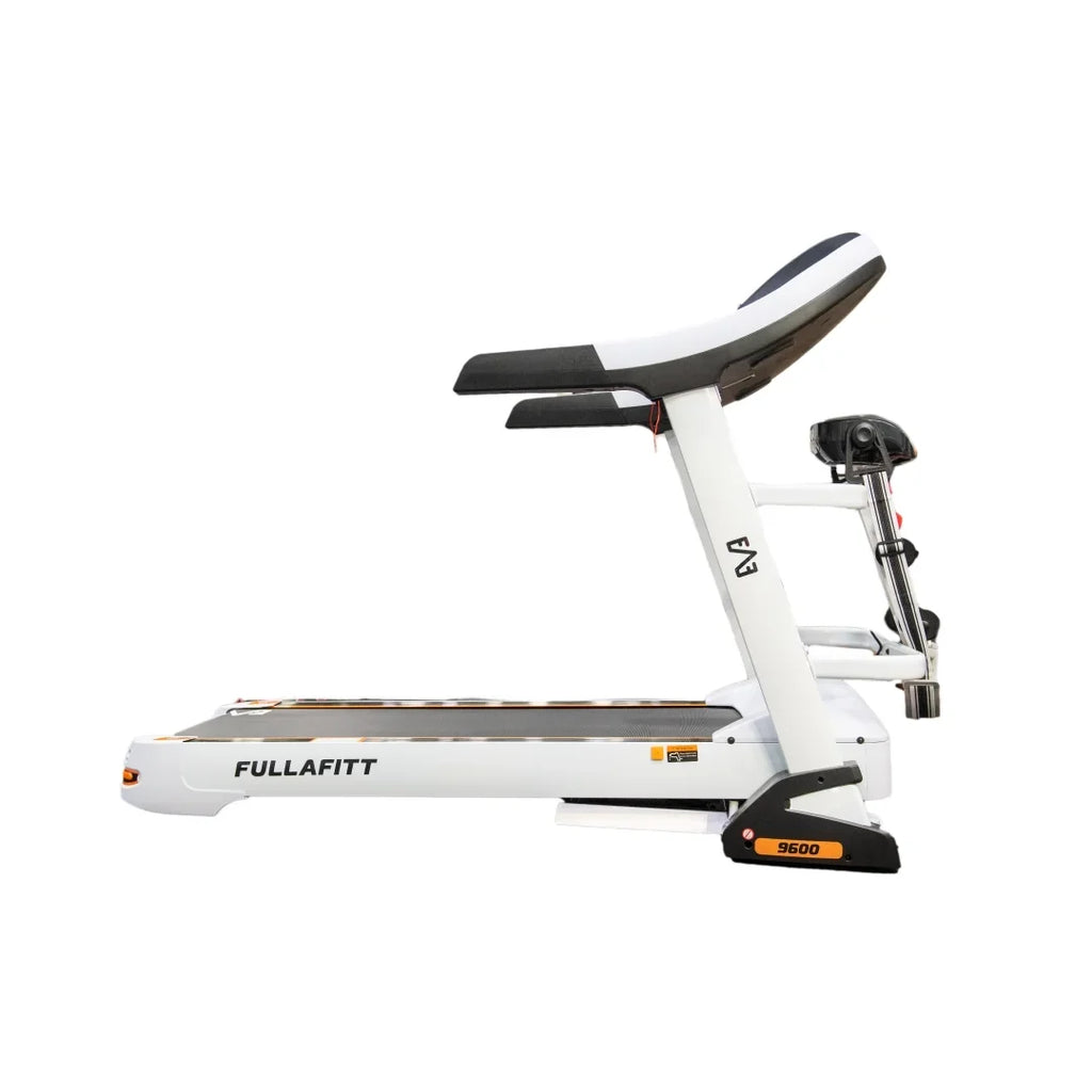 World Best Folding Treadmill by FULLAFITT, 4.5, Massage Belt, Wide LED Monitor, Bluetooth, Speakers, Preset Programs, Pulse Grip, Pressure Free Running Board
