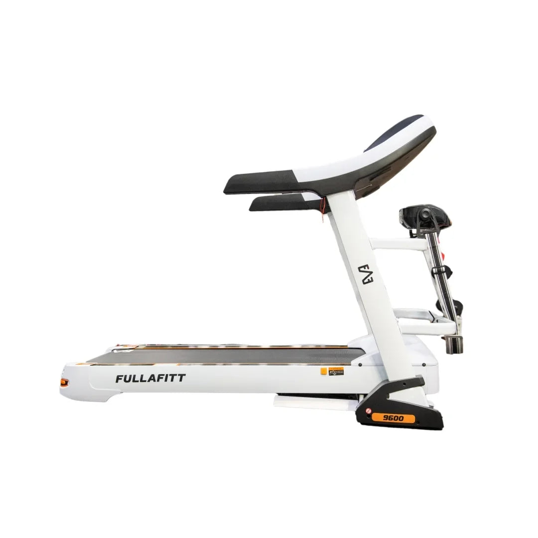 World Best Folding Treadmill by FULLAFITT, 4.5, Massage Belt, Wide LED Monitor, Bluetooth, Speakers, Preset Programs, Pulse Grip, Pressure Free Running Board