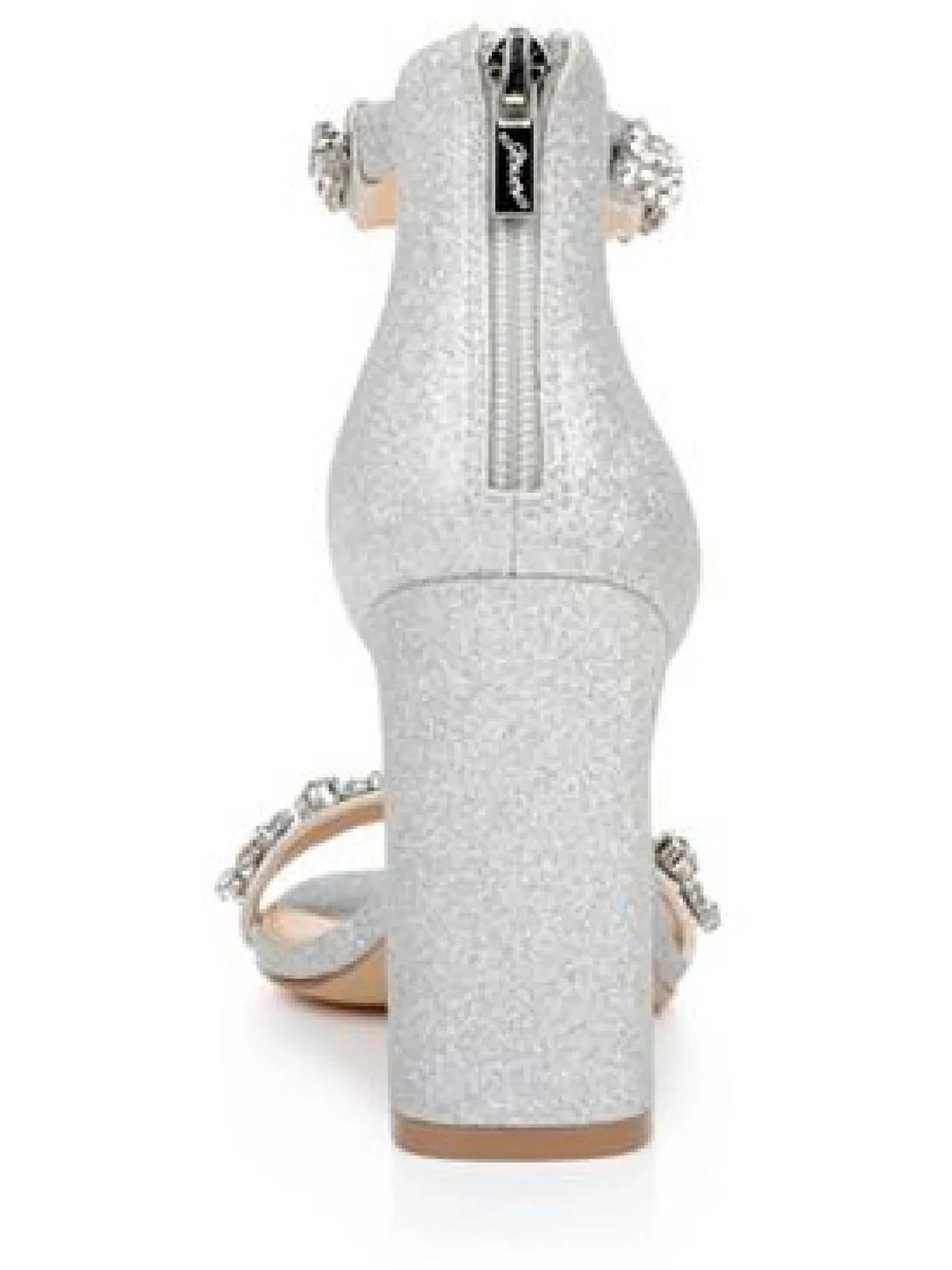 Jewel Badgley Mischka Womens Odessa Satin Rhinestone Heels