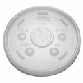 DART Lid for 12 to 24 oz. Hot/Cold Cup, Flat, Identification Buttons, Straw Slot, Clear, Pk1000