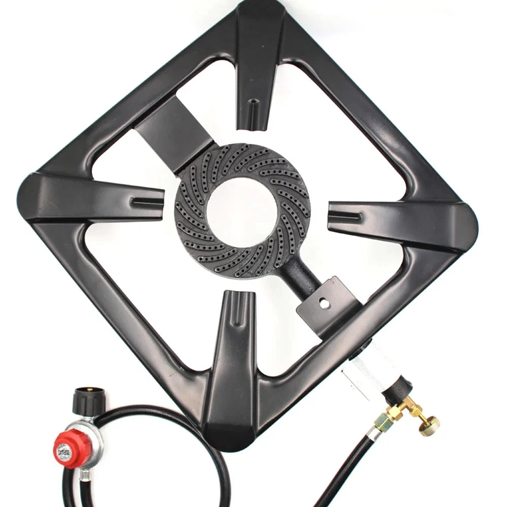 Lixada Portable Cast Iron Stove Propane Gas Camping Suitable for Outdoor Use