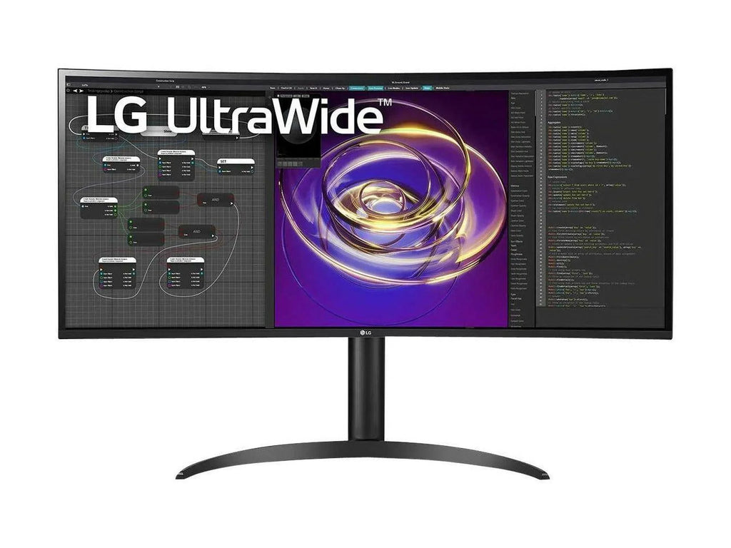 Ultrawide 34BP85CN-B 34" UW-QHD Curved Screen Edge LED Gaming LCD Monitor - 21:9 - Glossy Jet Jet Hairline, Textured Ebony - 34" Class - In-plane Switching (IPS) Technology - 3440 x