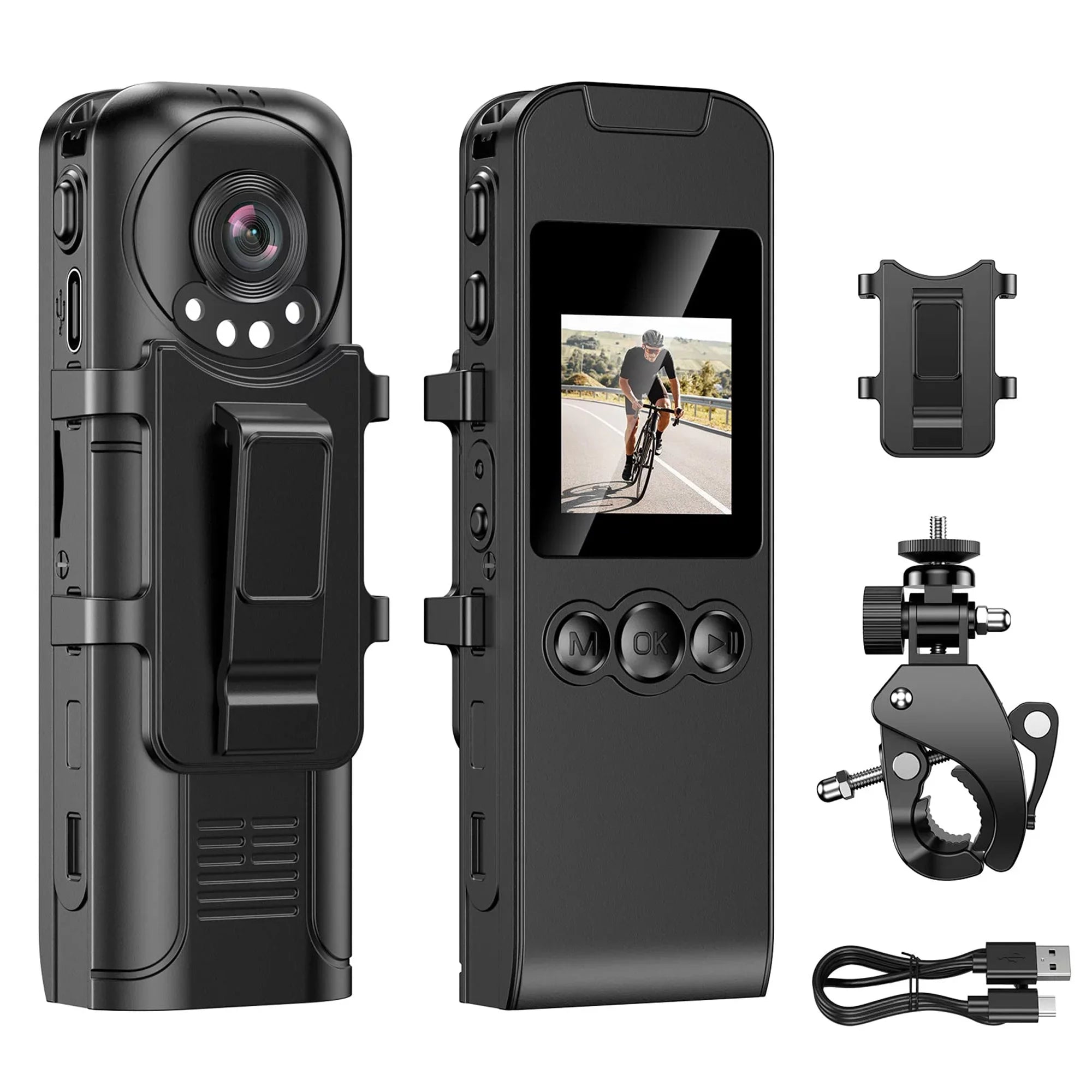 Losfom Z02 WiFi Body Camera, 1296P Body Worn Camera with Audio and Video Recording (Only Camera)
