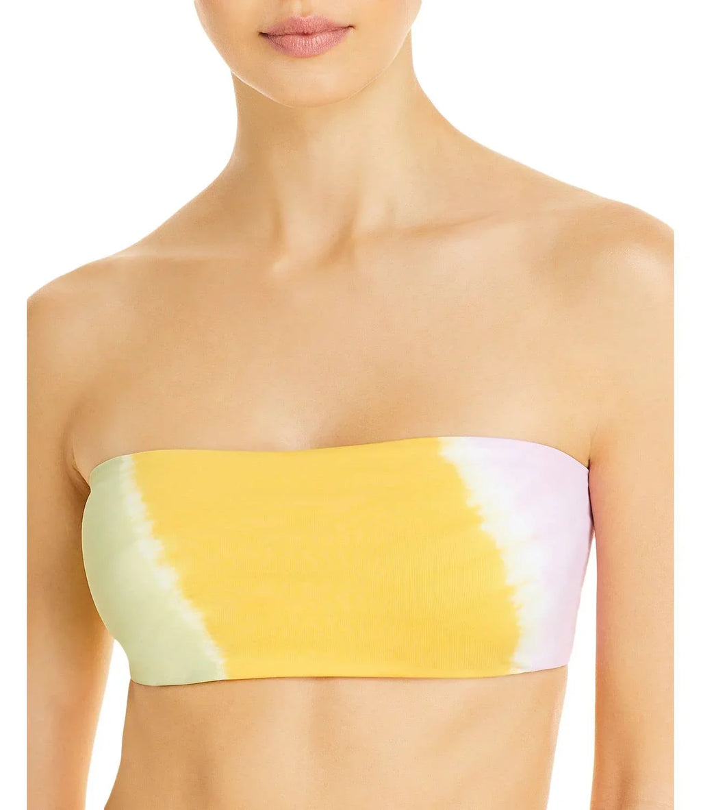 L Space Women's Beach Wave Bandeau Bikini Tops, Yellow, X-Small