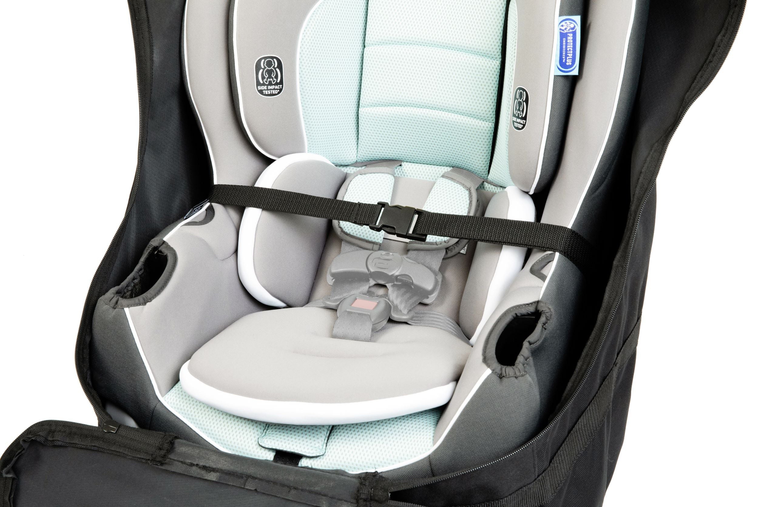 J.L. Childress Wheelie Car Seat Travel Bag and Carrier with Wheels, Dark