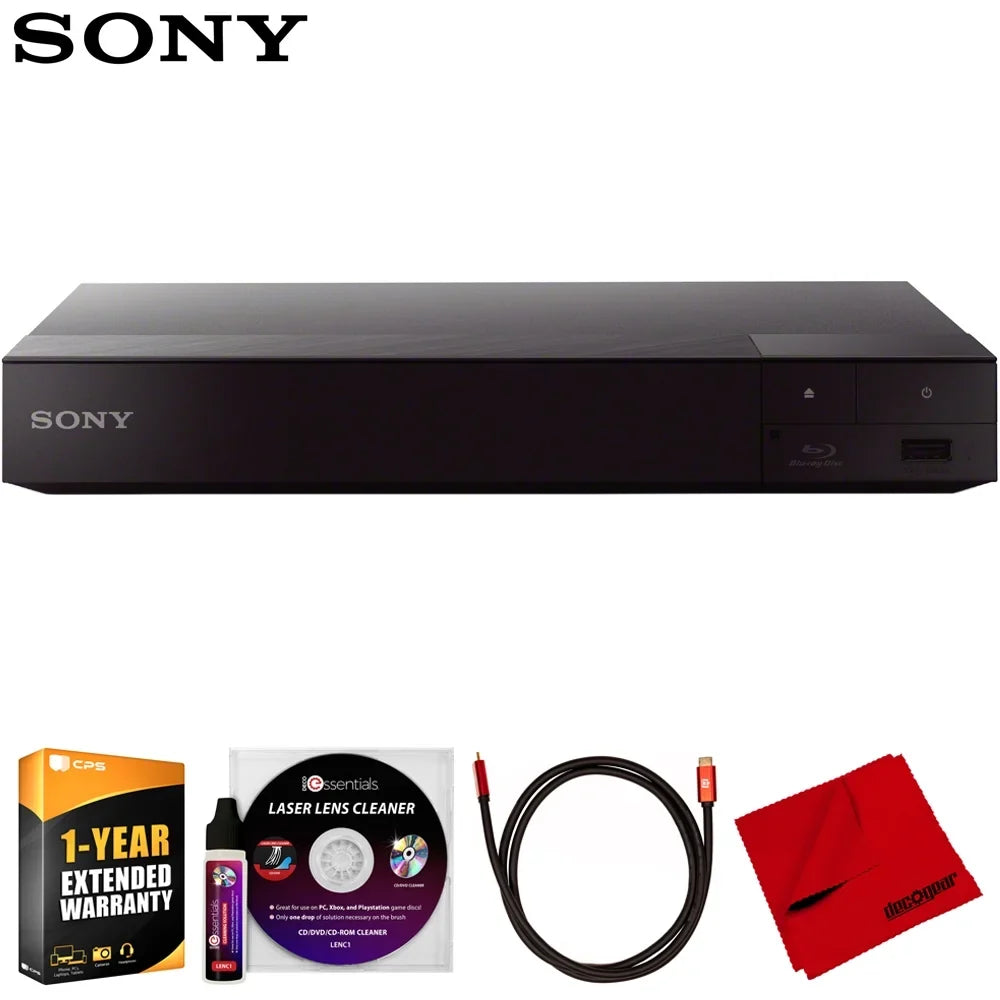 BDP-S6700 4K Upscaling 3D Streaming Blu-ray Disc Player Bundle with Deco Gear 6FT HDMI Cable, Microfiber Cleaning Cloth, Deco Essentials Laser Lens Cleaner & 1 Year CPS Enhanced Protection Pack