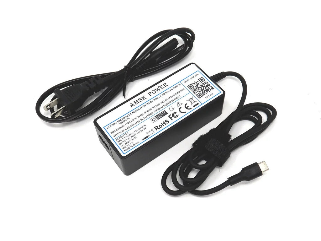 AMSK POWER AC Adapter for Latitude 5330 5400 5401 5410 5411 Laptop Charger 90W Type-C