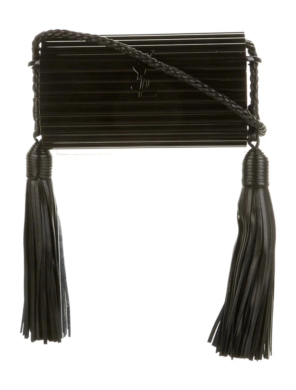 Saint Laurent Ebony Plexiglass Minaudiere Opium Box Bag 5173900