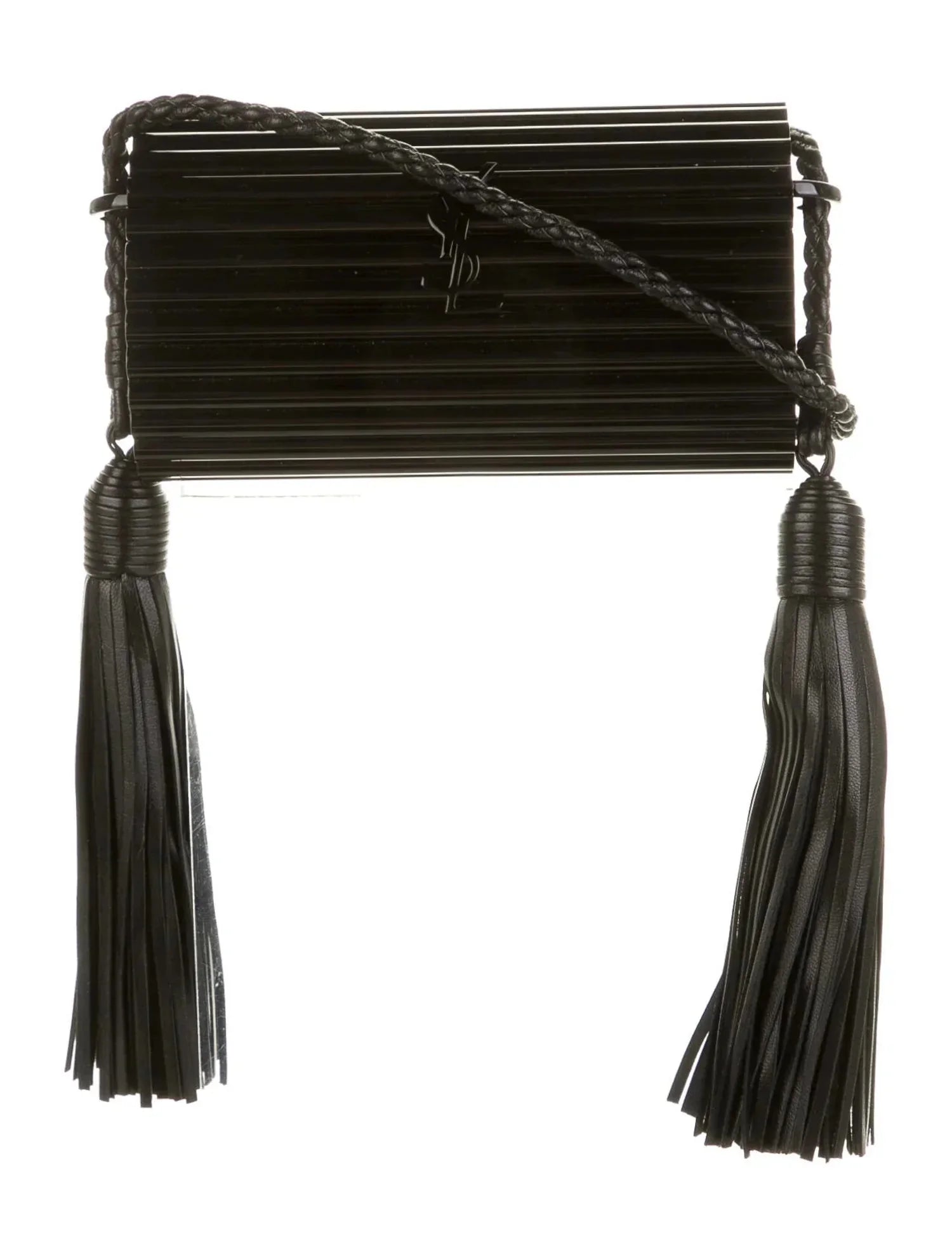 Saint Laurent Ebony Plexiglass Minaudiere Opium Box Bag 5173900