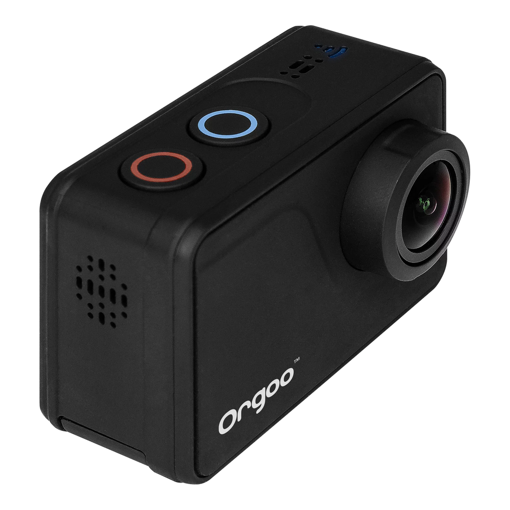 ORGOO OC1/BLK Swift 4K Action Camera Electronic Image Stabilization, Image Sensor, 2” IPS Touchscreen, Accessories (Ip68 Certified Waterproof Case, Wearable Remote, Mini Tripod, and More)