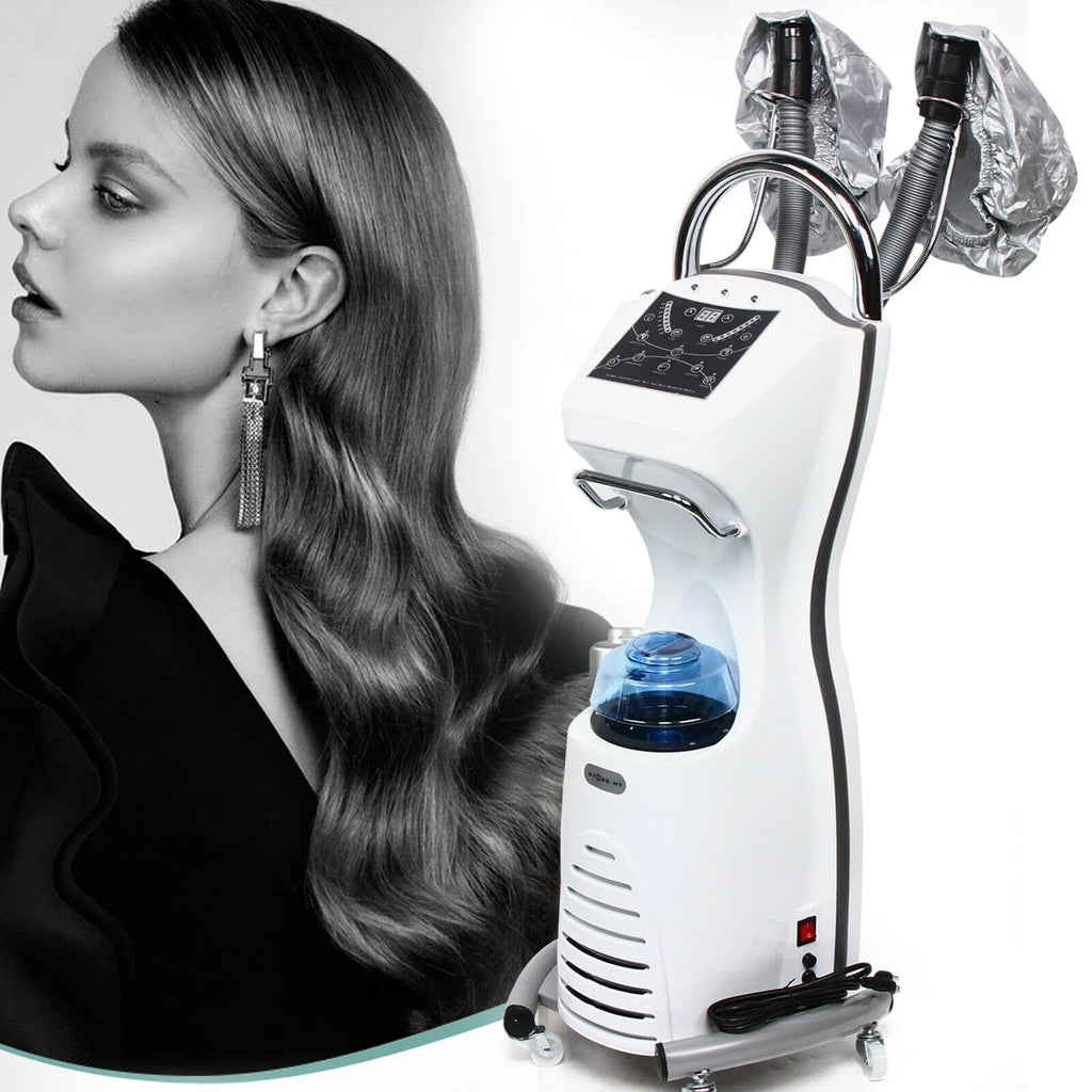 Anqidi 7-in-1 Stand Hair Steamer 700W Professional Dyeing Perming Machine with Ozone Hair Care Hairdress Salon SPA Professional Vibrating Spray Machine