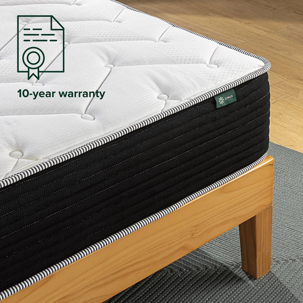 Spa Sensations by Zinus 10" Classic Pocket Spring Hybrid Mattress, Full