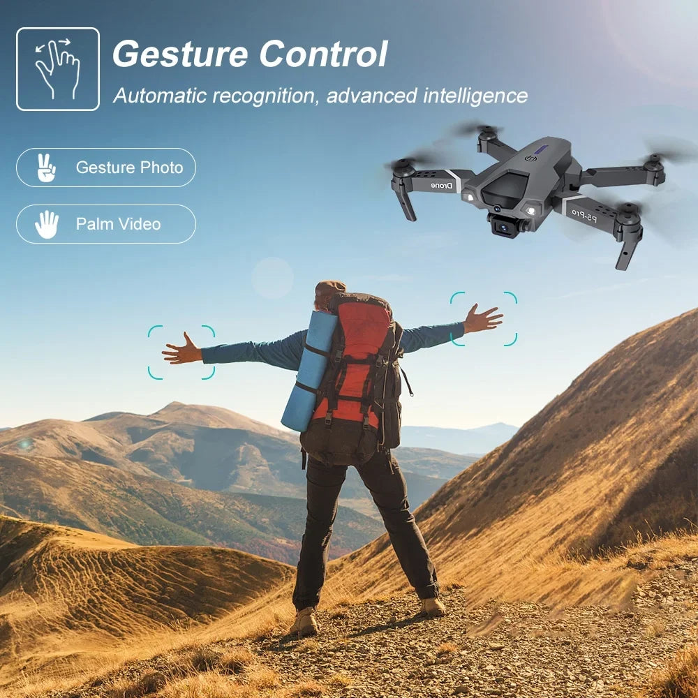 KROV Drone with 4K Dual Camera for Adults and Kids, Foldable Mini Drone Beginners Toys with 3 Batteries for boys 8 - 10 years, Toys Gifts for Kids Ages 7 8 9 10 11 12 13 14 Year Old