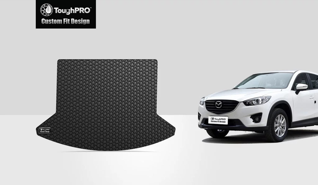 TougRO - Cargo Mat Compatible with MAZDA CX-5 - All Weather Heavy Duty (Made in USA) - Dark Rubber - 2018