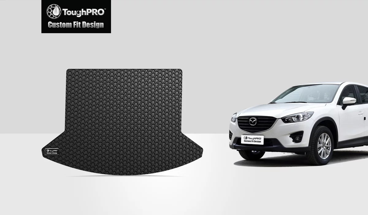 TougRO - Cargo Mat Compatible with MAZDA CX-5 - All Weather Heavy Duty (Made in USA) - Dark Rubber - 2018