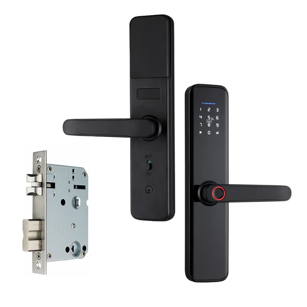 WAFU ligent Door Lock,Smart Lock Door Lock Compatible APP Compatible Tuya APP Deadbolt Key Compatible dsfen OWSOO
