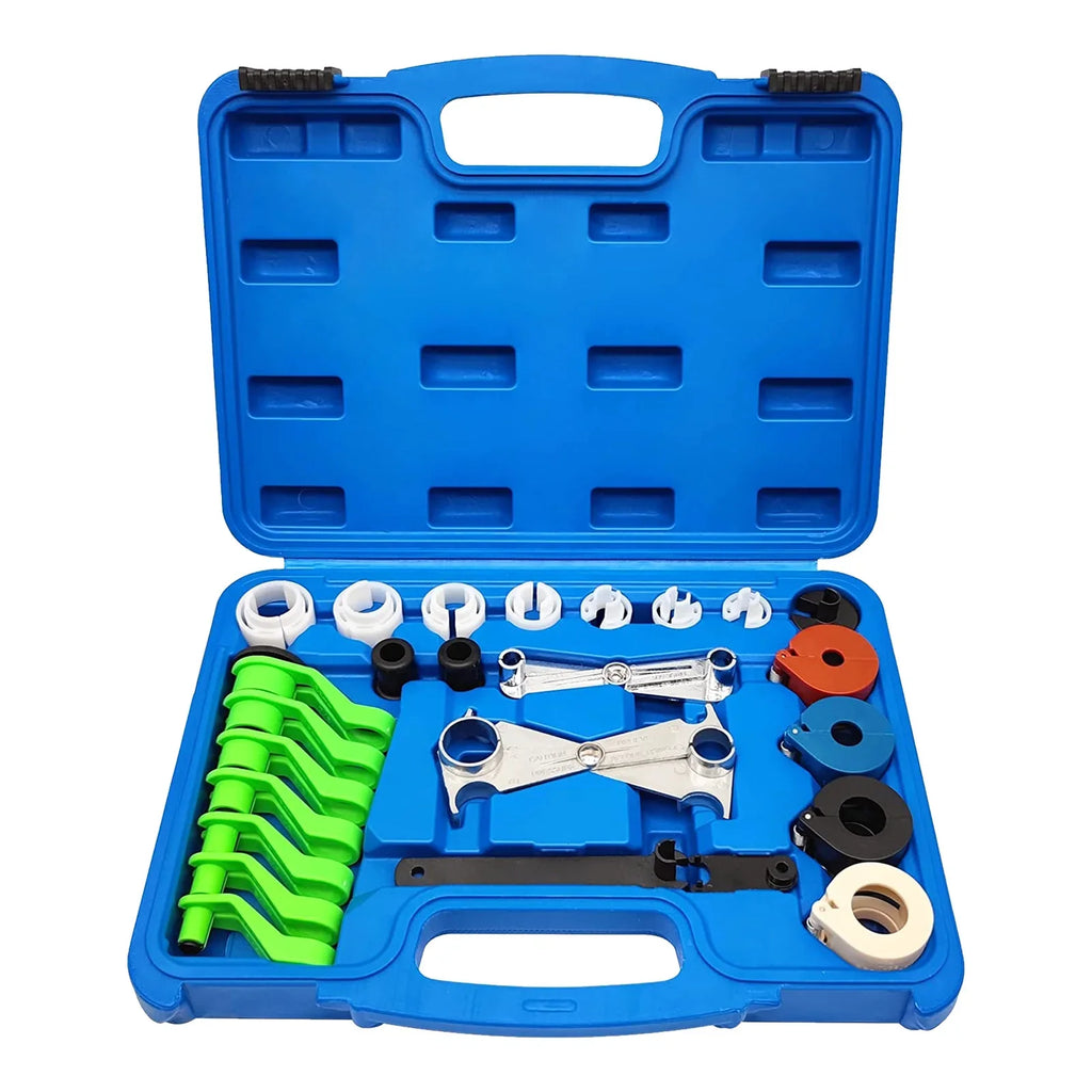 Fuel & Transmission Systems Line Disconnect Tool Kit, 25PCS Quick Disconnect Tools for Ford Chevy GM Models, Blue