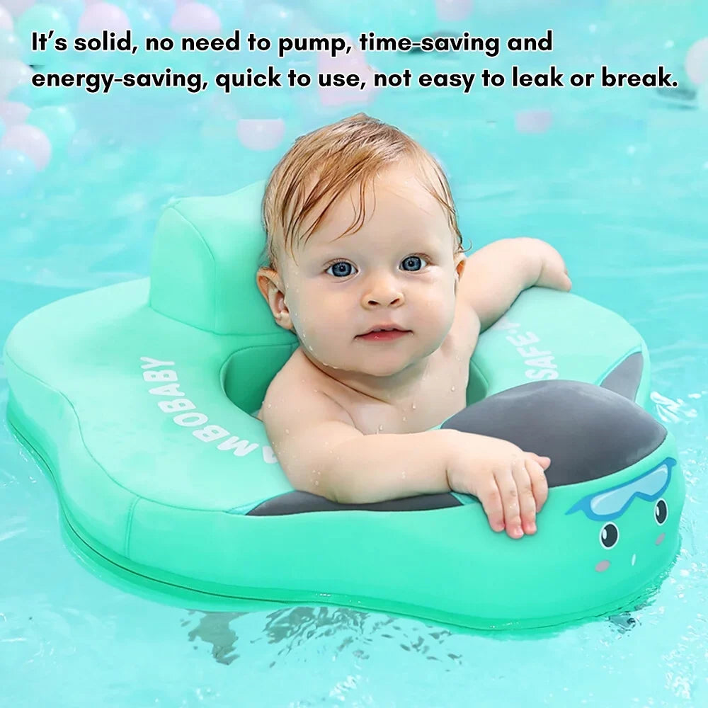 Mambobaby Mambobaby B504 Non-Inflatable Baby Pool Seat Float Summer Swimming Ring with Safety Seat for 4-24 Months Baby