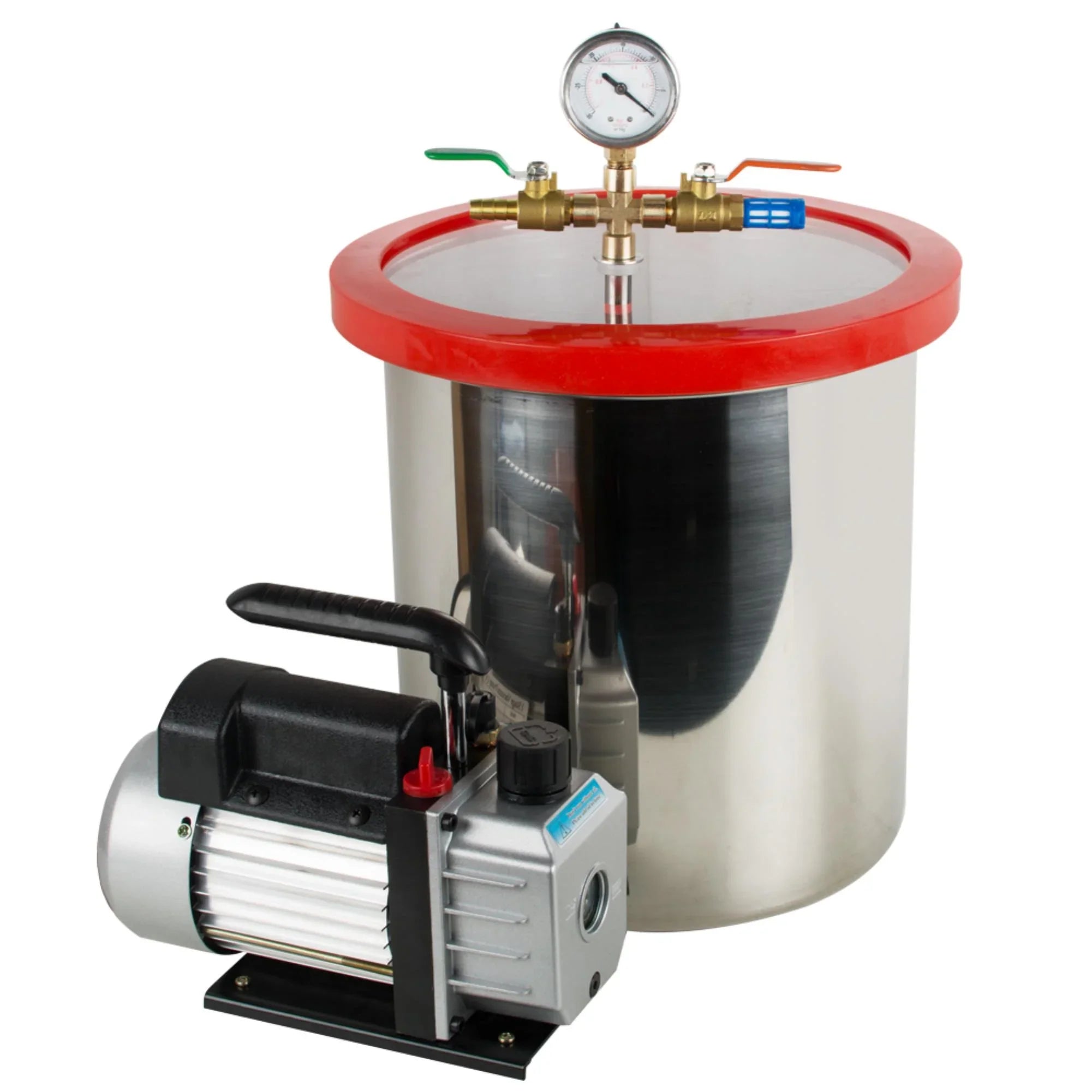 5 Gallon Vacuum Degassing Chamber Kit - Easily Remove Air Bubbles with Stainless Steel Silicone Machine and Powerful 3CFM Vacuum Pump