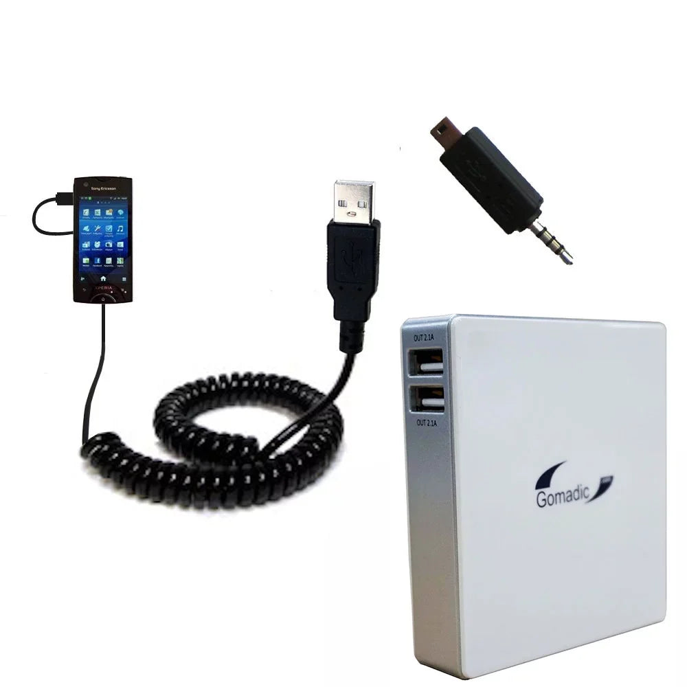Gomadic High Capacity Rechargeable External Battery Pack suitable for the Ericsson ST18i - Portable Charger with TipExchange Technology