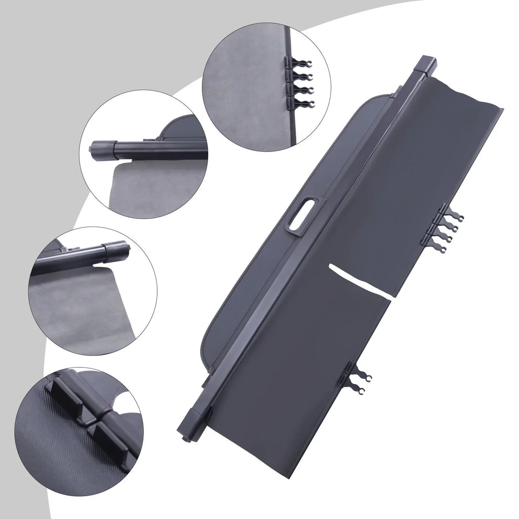 Wuzstar Retractable Cargo Cover Rear Trunk Area Privacy Security Shield Shade Cover for Jeep Cherokee Dark