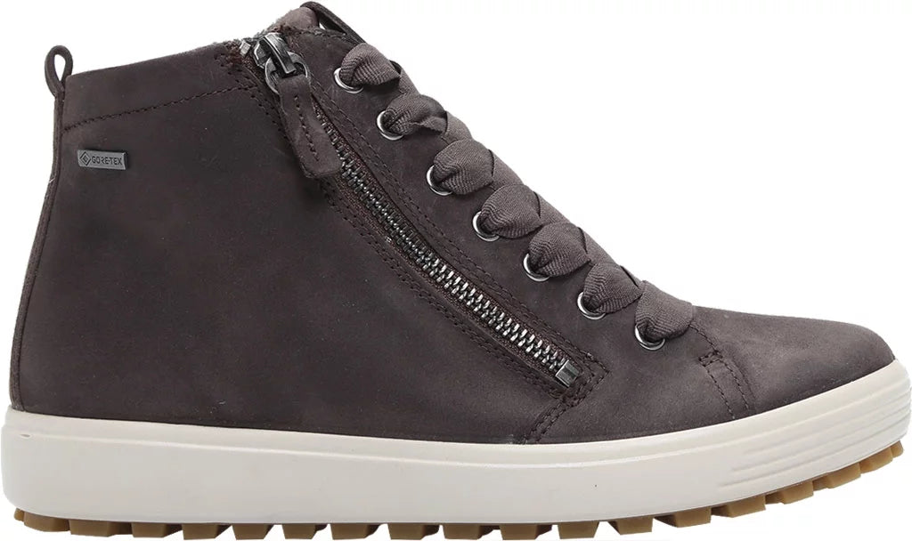 Women's ECCO Soft 7 Tred GORE-TEX High Top Sneaker Shale Oil Nubuck 37 M