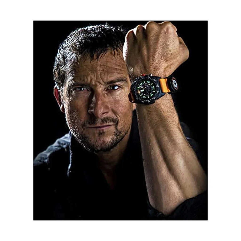 Luminox Bear Grylls Mens Watch Survival Master Series - 3749: 45mm Dark Stainless Steel Swiss Made 300 M Water Resistance