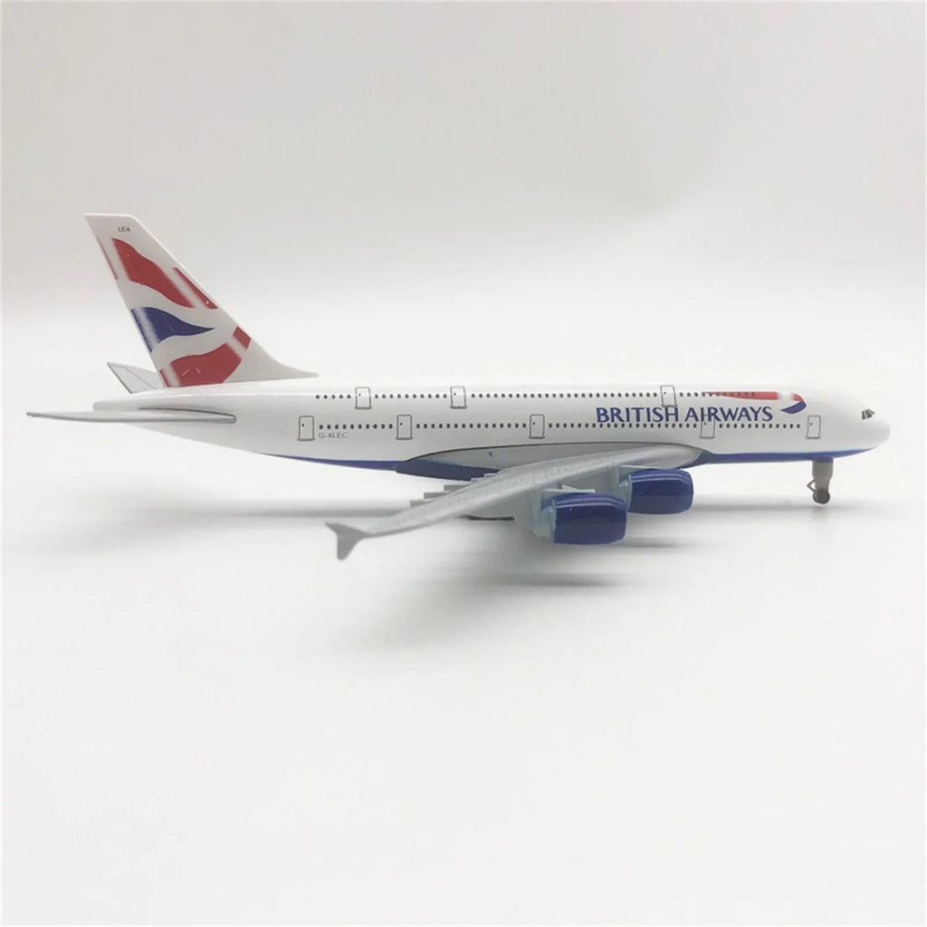 British Airways A380 Alloy Plane Model Retro and Elegant Decoration Aircraft Model for Living Room or Display Room
