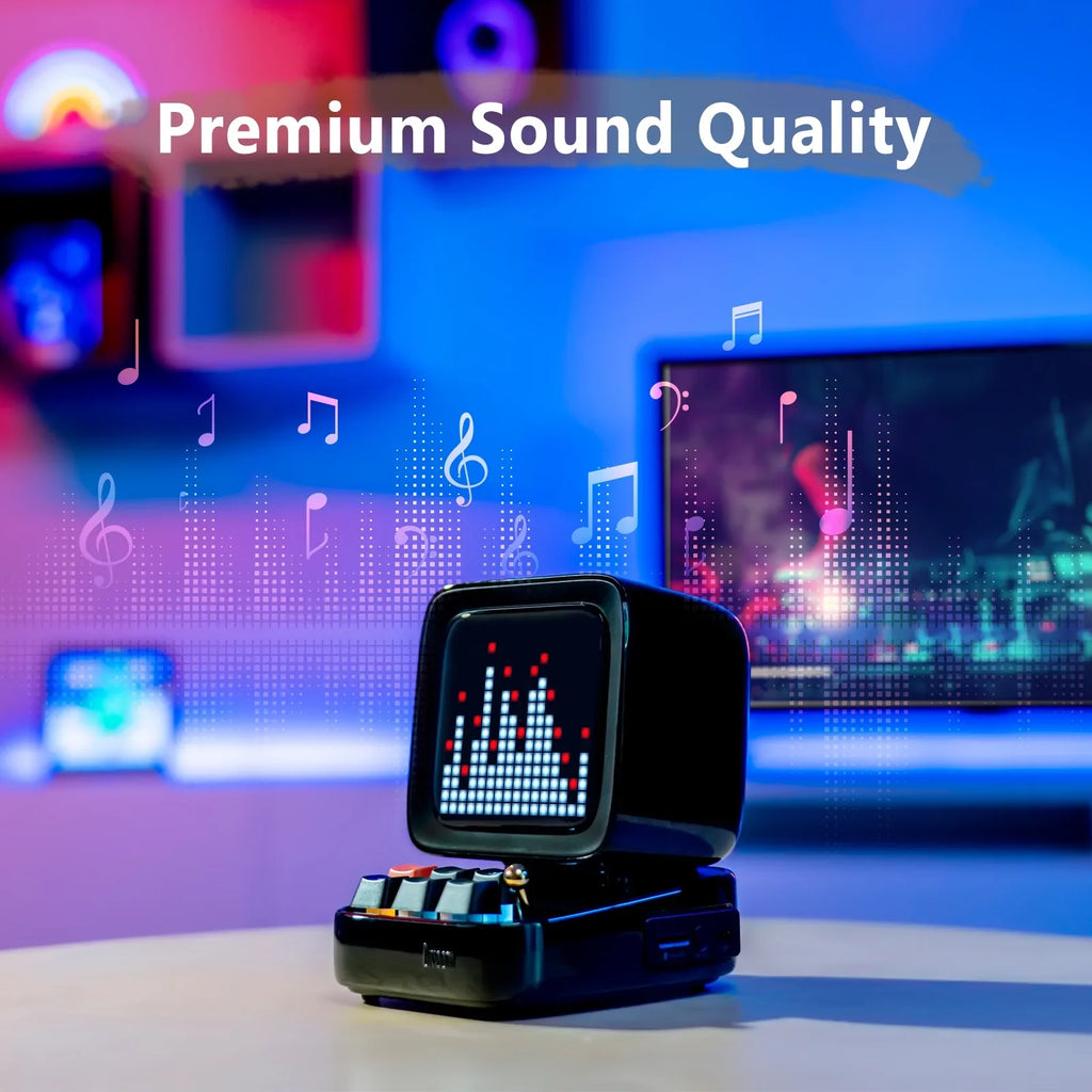Divoom Ditoo Plus Pixel Art Blutooth Speaker, 10W, Dark
