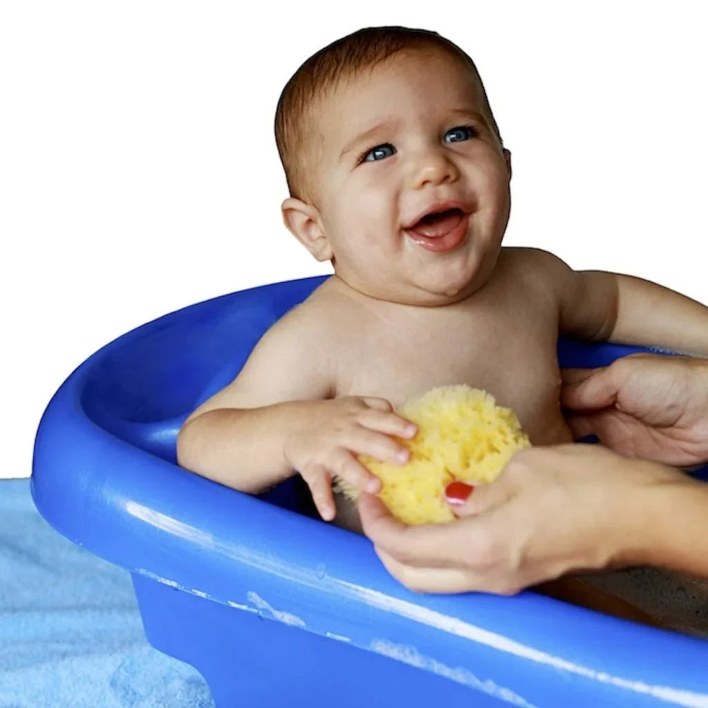 Baby Buddy Natural Grass Sea Sponge, Body Sponge Textured for Exfoliation, Works for Cradle Cap, Yellow, 4in, 1 Count
