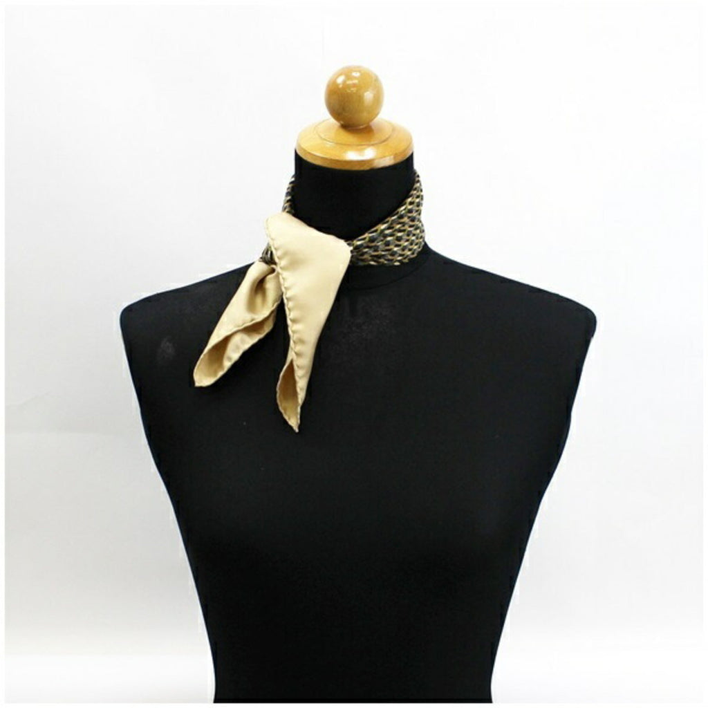 Pre-Owned Hermes Scarf Muffler Carre 45 Gaurosh Beige HERMES Women's (Good)