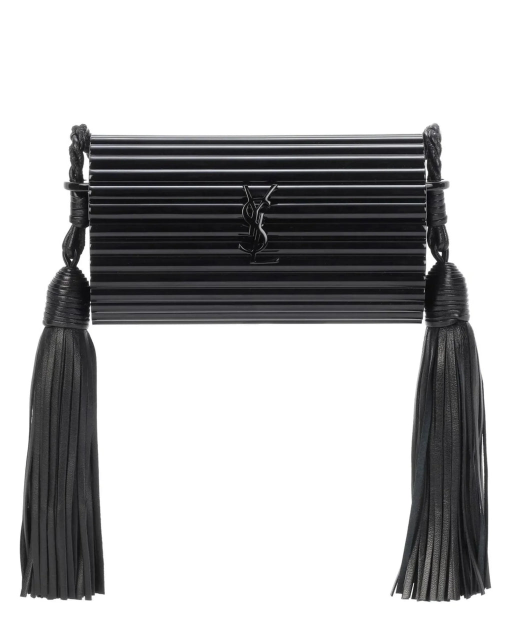 Saint Laurent Ebony Plexiglass Minaudiere Opium Box Bag 5173900