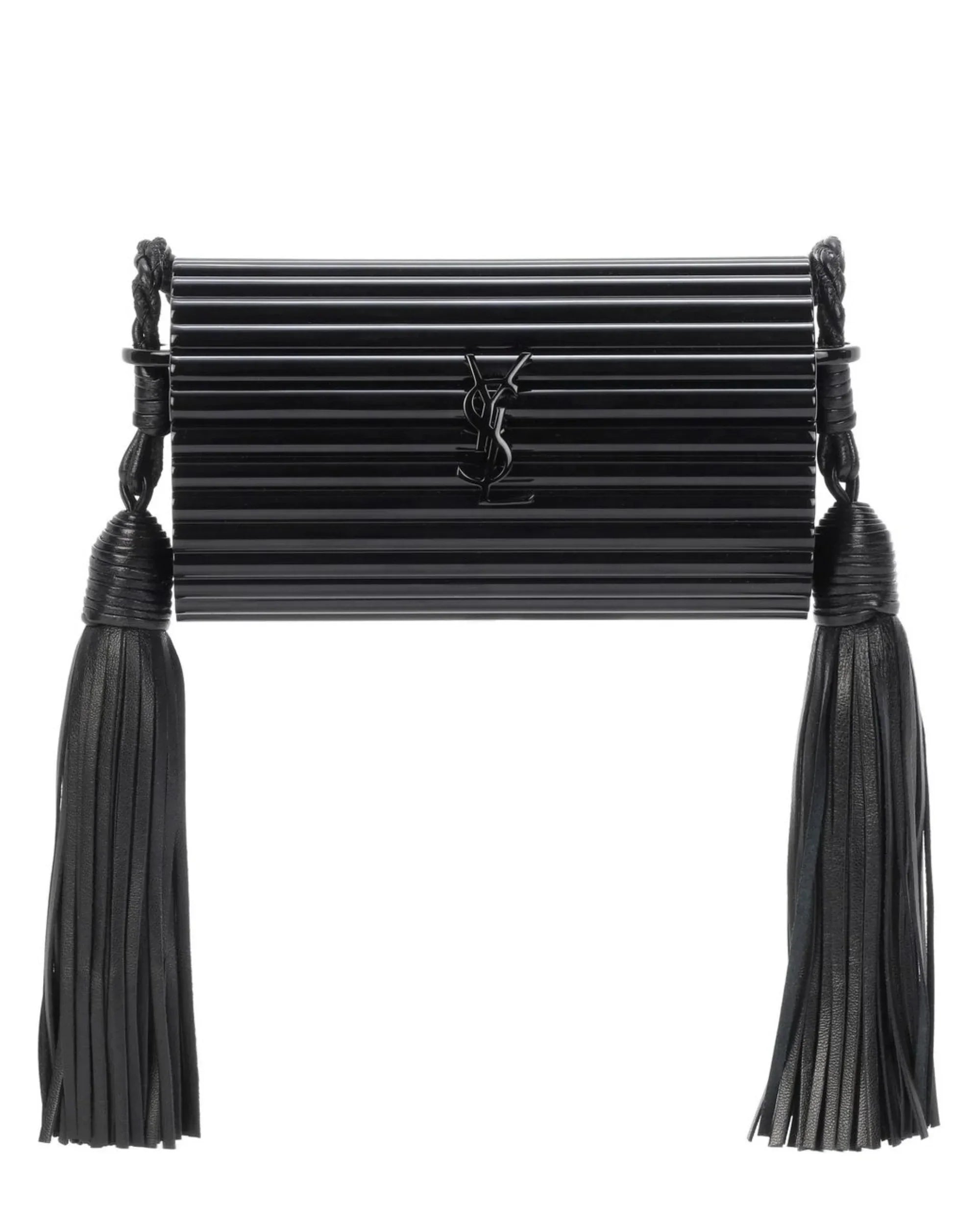 Saint Laurent Ebony Plexiglass Minaudiere Opium Box Bag 5173900