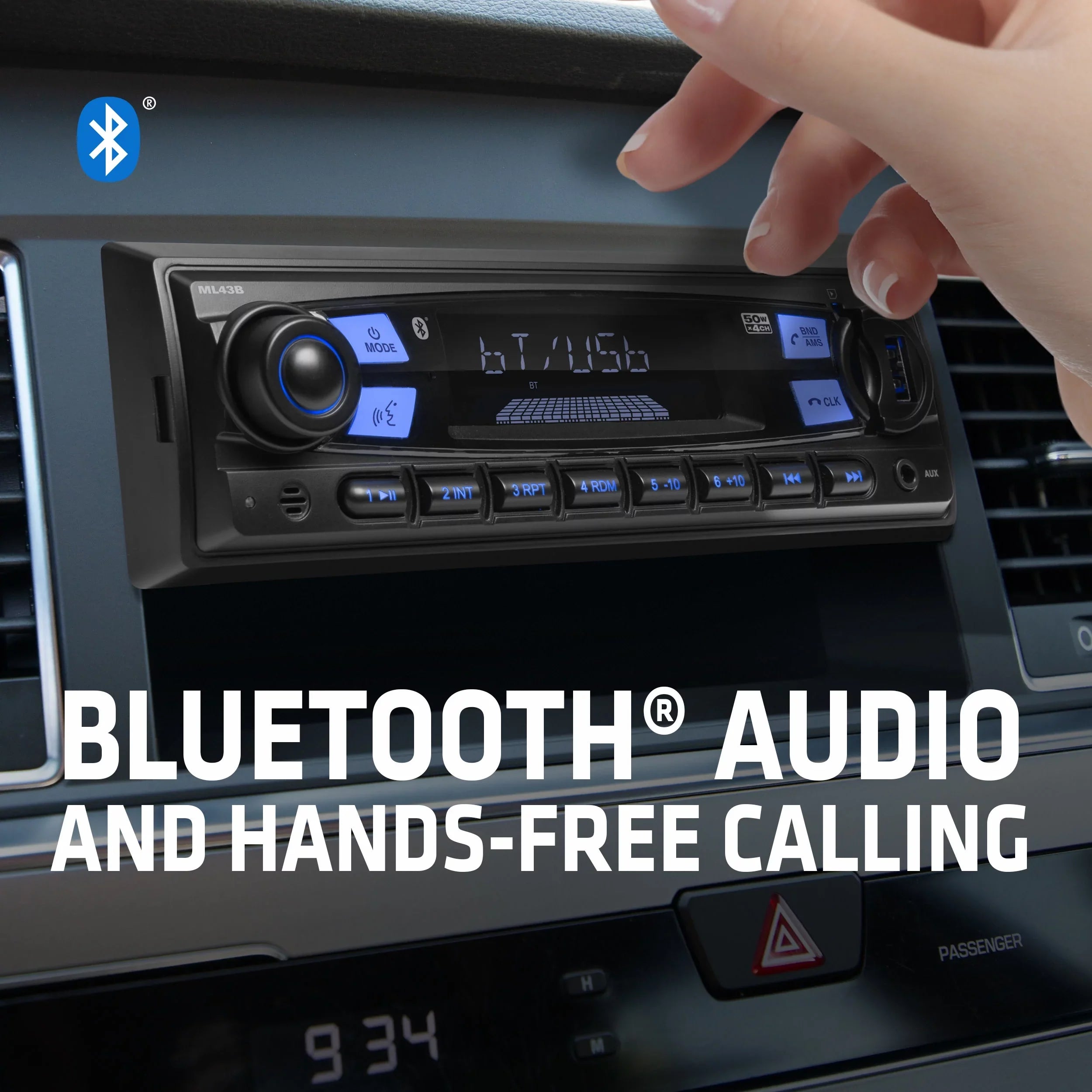 Sound Storm Laboratories ML43B Car Stereo, No CD, Bluetooth, USB, SD, AM/FM