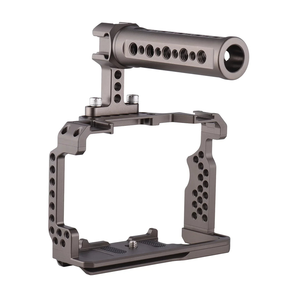Andoer Aluminum Alloy Camera Cage Kit with Video Rig Handle Grip Replacement for A7R III/ A7 II/ A7III
