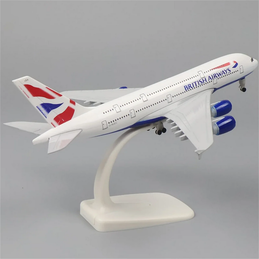 British Airways A380 Alloy Plane Model Retro and Elegant Decoration Aircraft Model for Living Room or Display Room