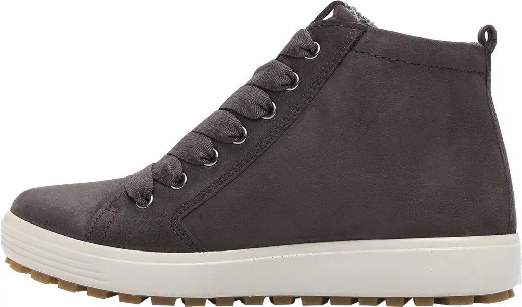 Women's ECCO Soft 7 Tred GORE-TEX High Top Sneaker Shale Oil Nubuck 37 M