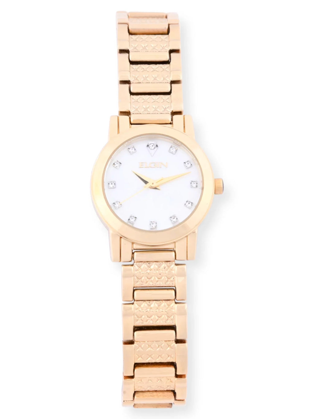 Ein Adult Female Watch and Bracelet Set in Gold with Czech Stones and MOP Dial (EG180011ST)