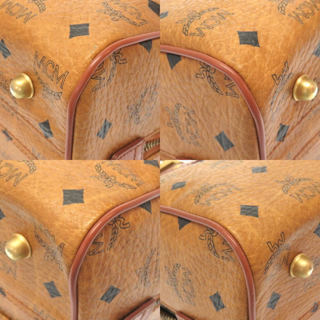 MCM Visetos Brown Canvas Handbag (Pre-Owned)