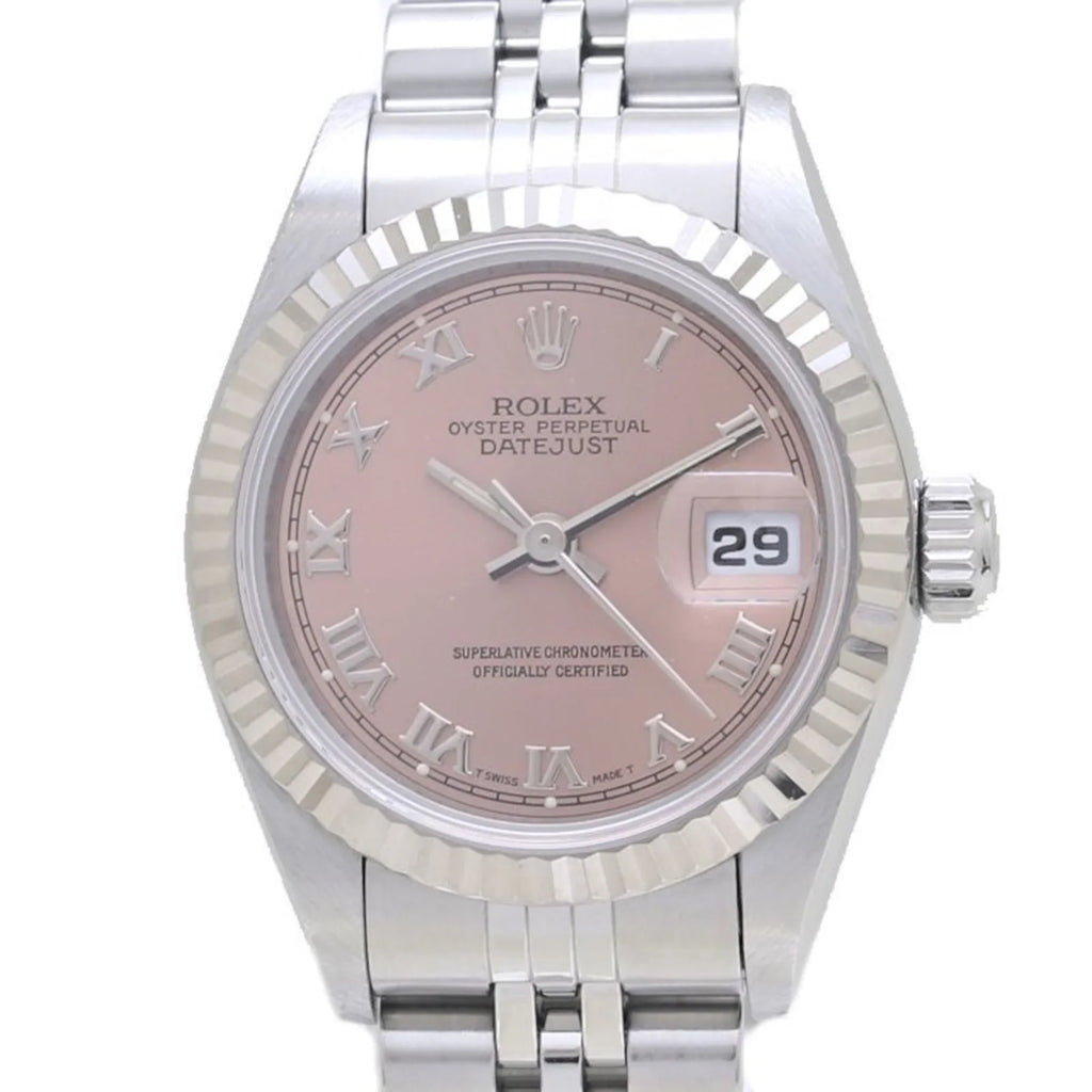 Pre-Owned ROLEX Rolex Datejust 69174 K18WG White Gold x Stainless Steel Ladies 39402 Watch (Good)