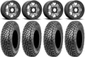Fuel Block Beadlock 15" Wheels Gunmetal 32" RAZR XT Tires Kawasaki Teryx Mule