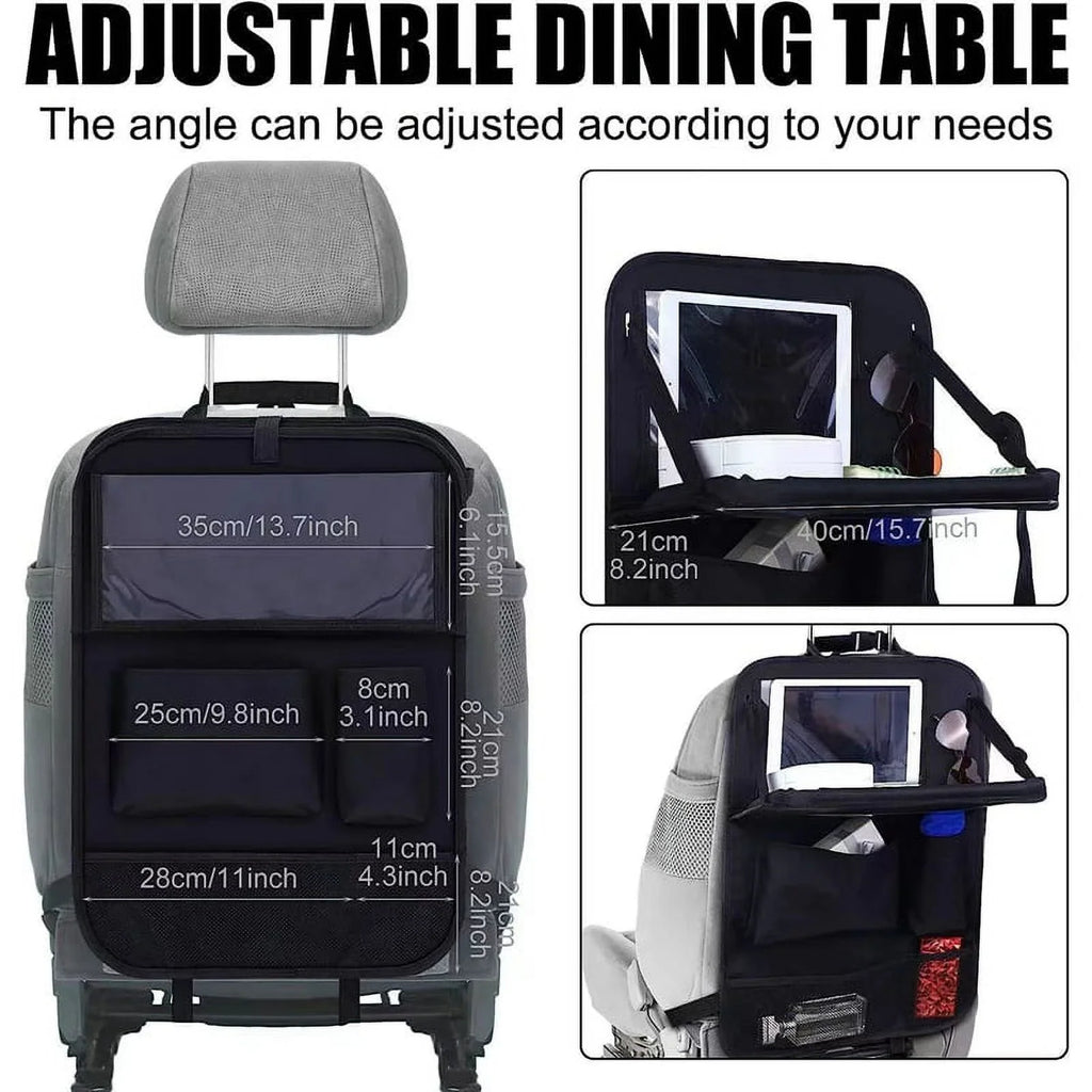 FeiraDeVaidade Children'S Car Organizers, 3-In-1 Car Seat Organizer,Car Backrest With Folding Table And Tablet Storage