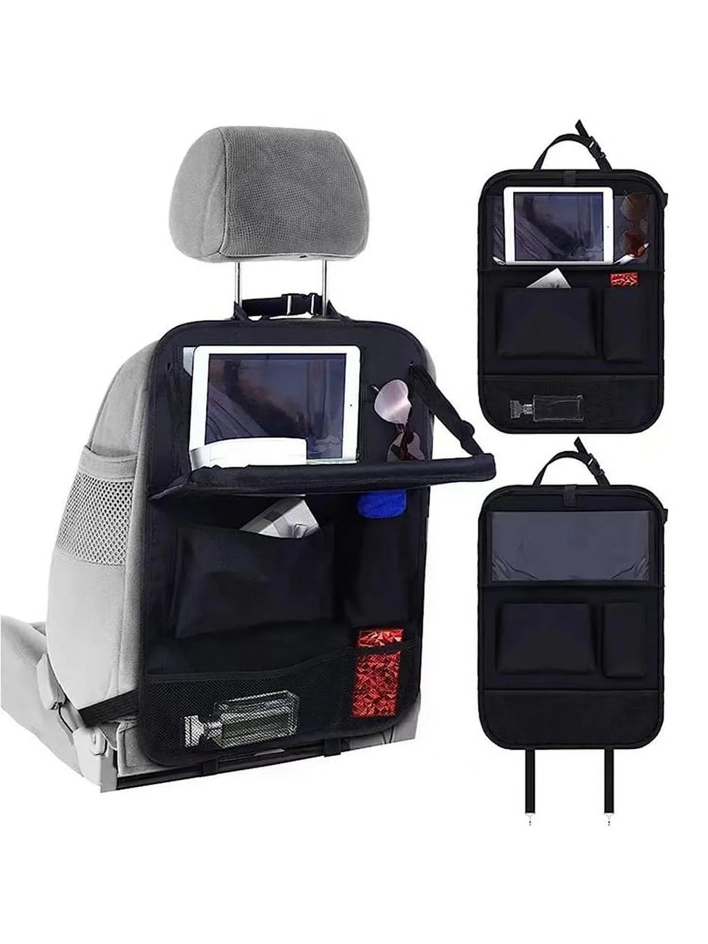 FeiraDeVaidade Children'S Car Organizers, 3-In-1 Car Seat Organizer,Car Backrest With Folding Table And Tablet Storage