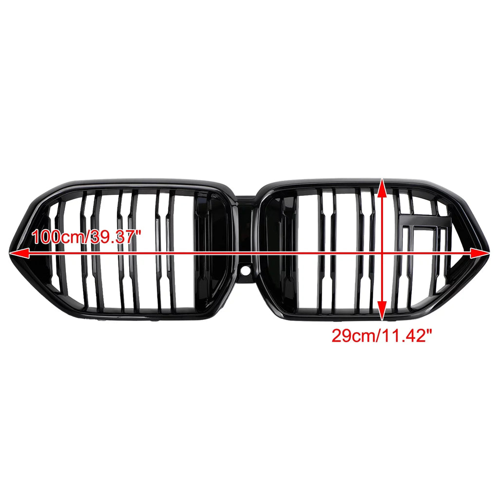 Front Bumper Grille Grill Fit for X6 G06 M50i 2020-2022 W/Camera Hole Jet